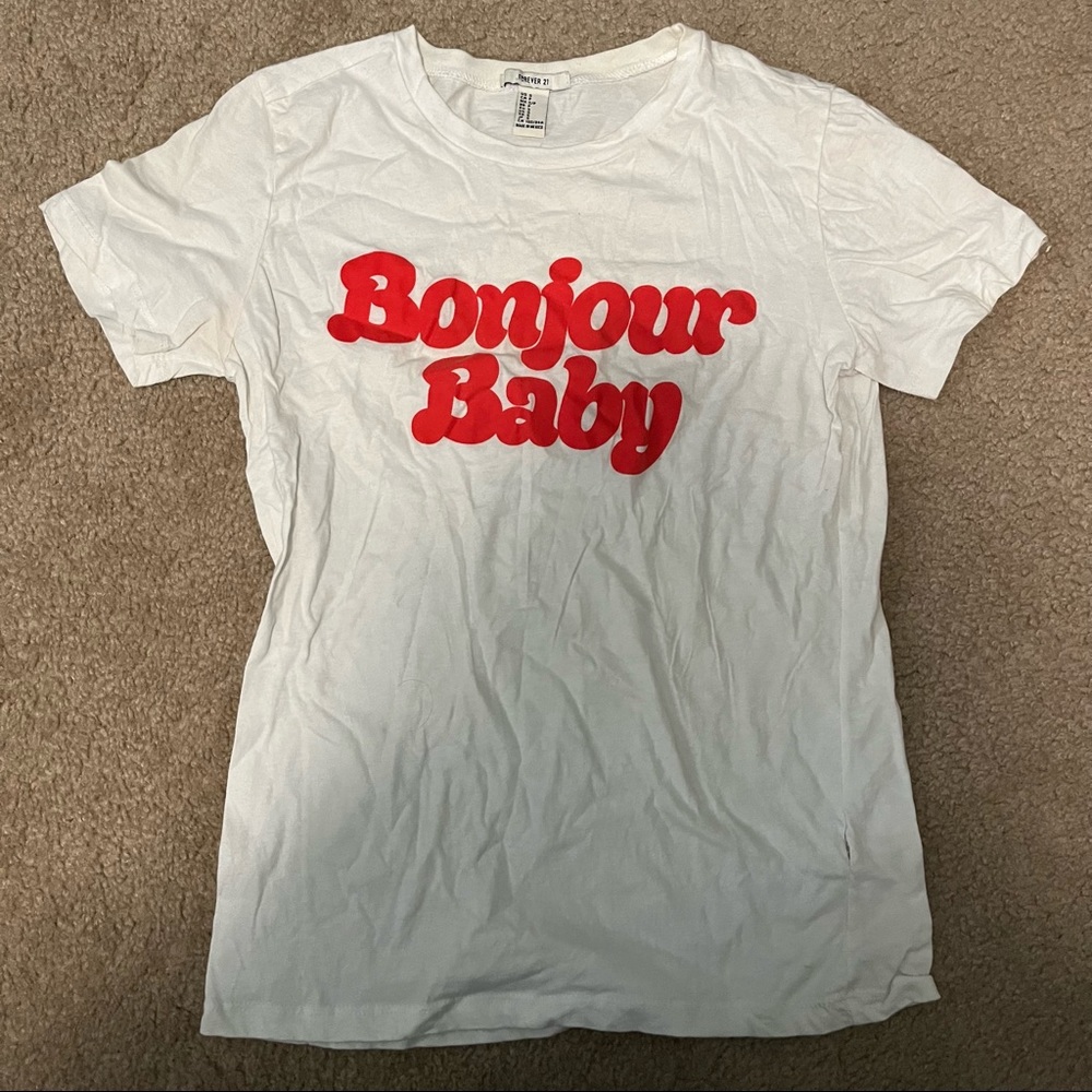 Forever 21 Bonjour Baby t-shirt